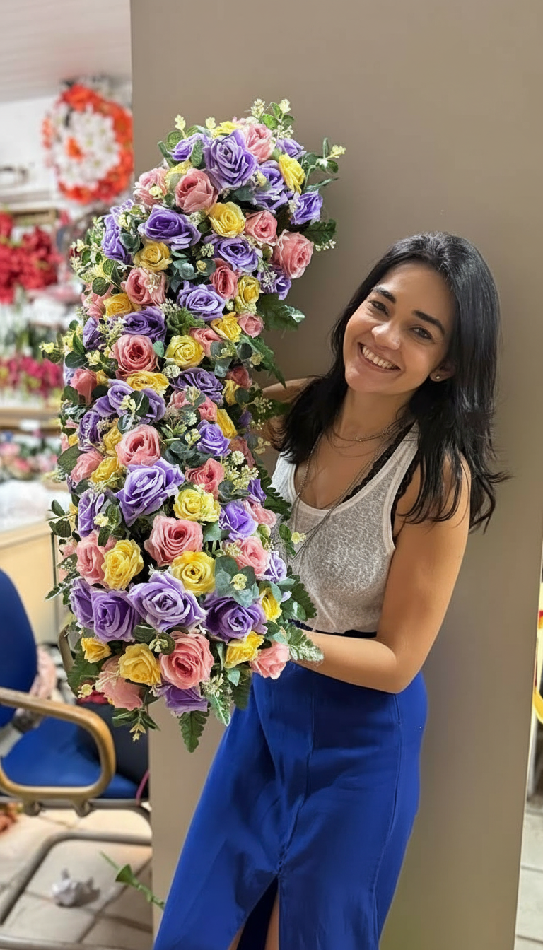 Macarrão Floral 90cm